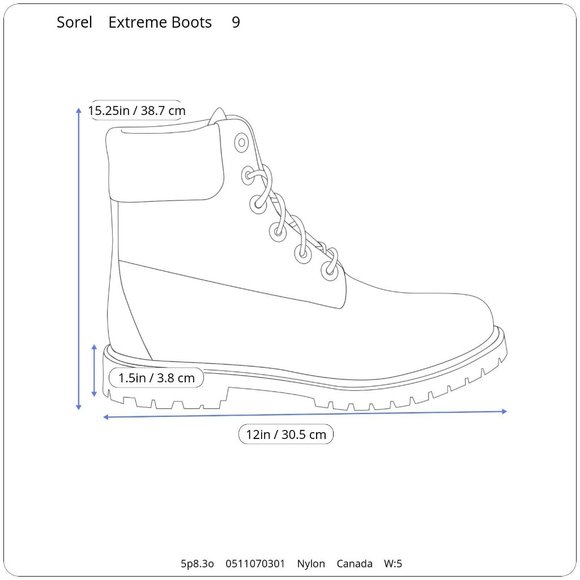 Sorel Kaufman Extreme Heavy Duty Insulated Removable Inserts Snow Boots Men's 9 - Picture 11 of 11